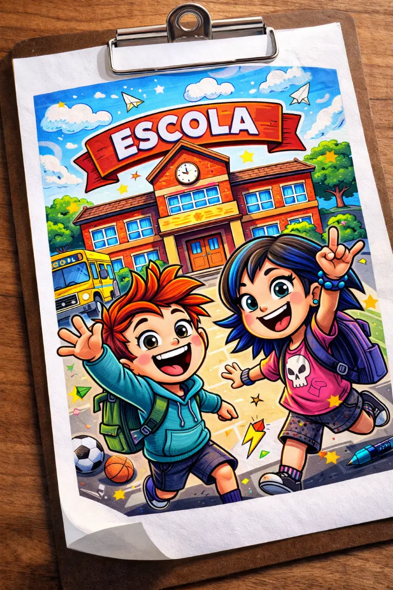 Ilustração em Estilo Cartoon